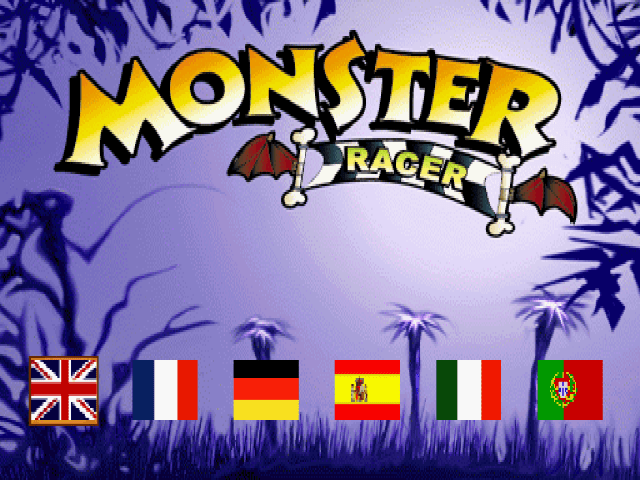 Monster Racer title screen for Playstation